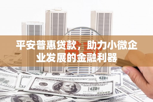 珙县平安普惠贷款，助力小微企业发展的金融利器