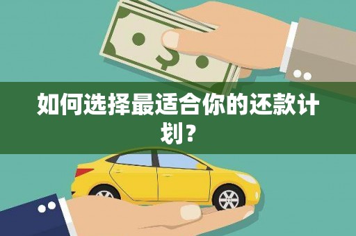 珙县如何选择最适合你的还款计划？