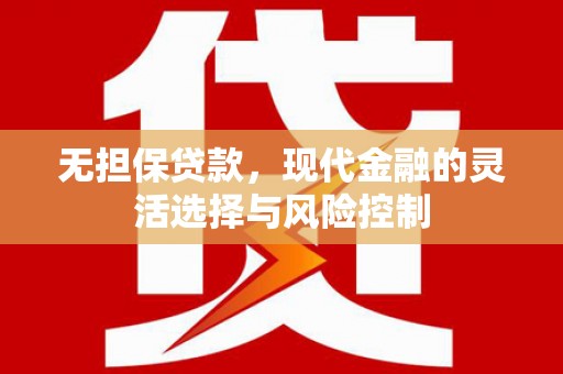 珙县无担保贷款，现代金融的灵活选择与风险控制