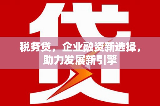 珙县税务贷，企业融资新选择，助力发展新引擎