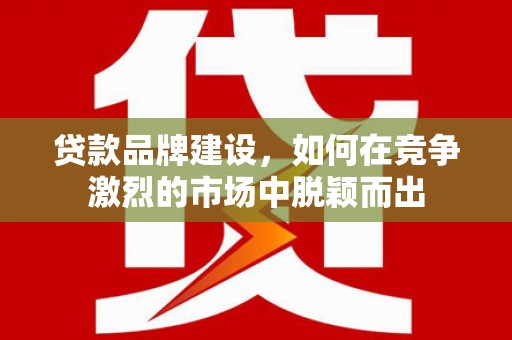 珙县贷款品牌建设，如何在竞争激烈的市场中脱颖而出