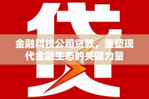 珙县金融科技公司贷款，重塑现代金融生态的关键力量